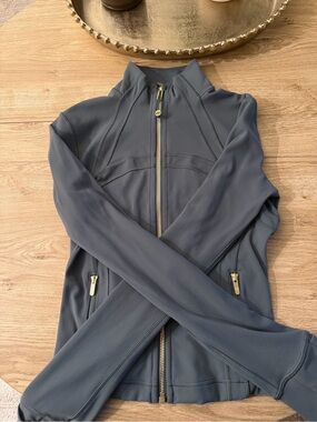 lululemon athletica dark green Jacket with Gold zipper